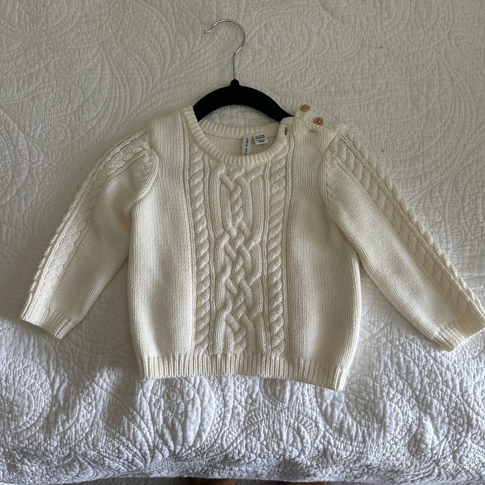 Jack + Janie Cream Cable Knit Sweater